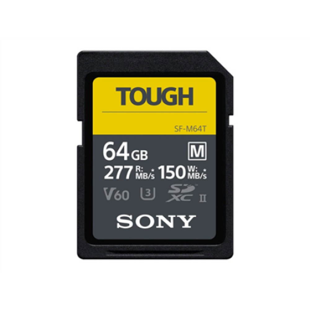 Sony , 64GB SF-M Series SDXC Class10 UHS-II U3 V60 Tough Memory Card , 64 GB , SDXC , Flash memory class 10
