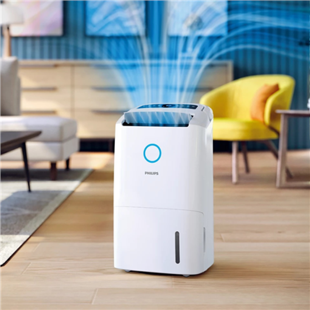 DE5305/11 Philips 2in1 Dehumidifier and Purifier , DE5305/11 5000 Series , Power 245 W , Suitable for rooms up to 137 m³ , Water tank capacity 4 L , White