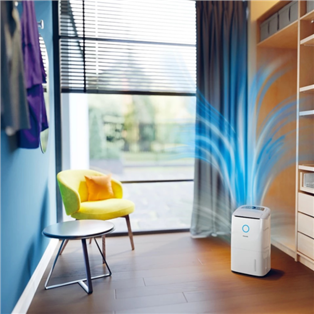 DE5305/11 Philips 2in1 Dehumidifier and Purifier , DE5305/11 5000 Series , Power 245 W , Suitable for rooms up to 137 m³ , Water tank capacity 4 L , White