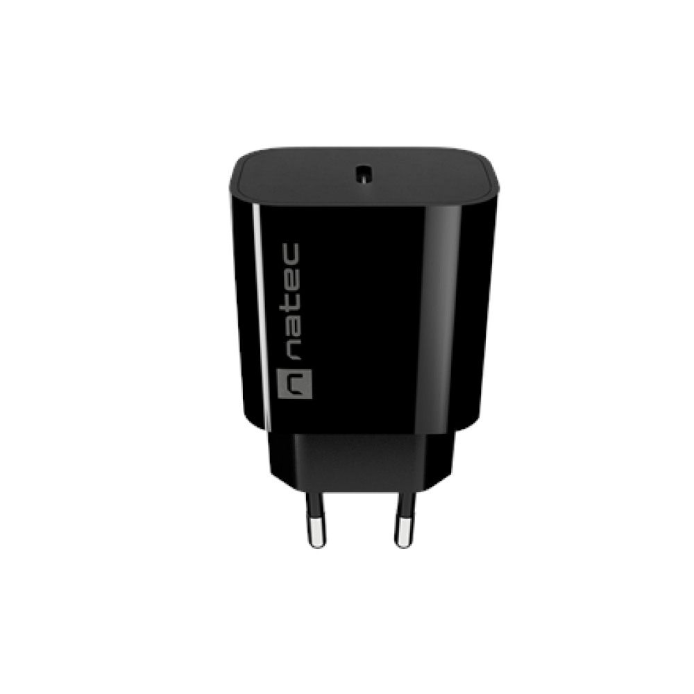 Natec Ribera USB Charger 1X USB-C 20W, Black