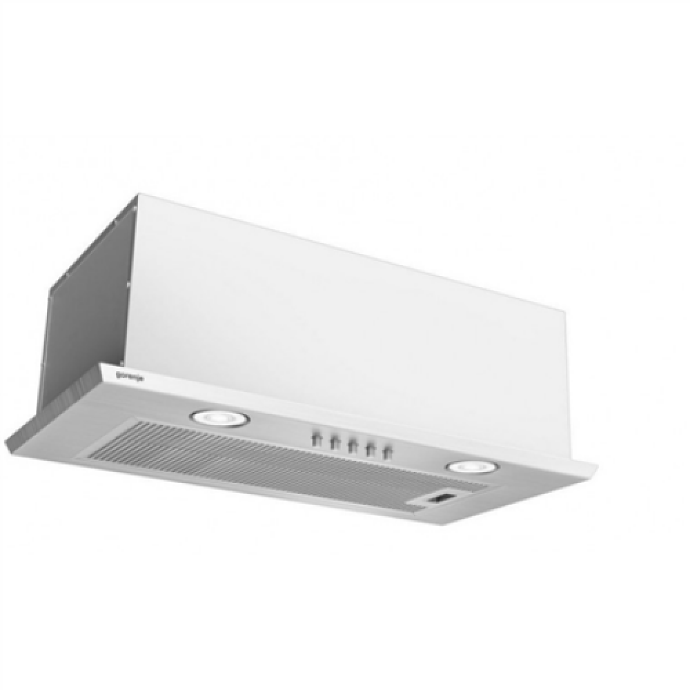 Gorenje , Hood , DKI550M , Canopy , Energy efficiency class D , Width 55 cm , 305 m³/h , Mechanical control , LED , Stainless steel