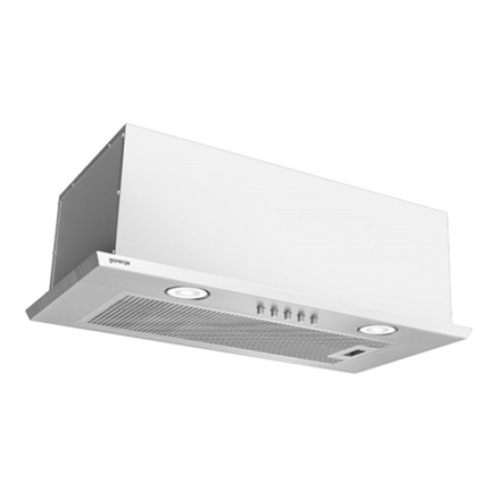 Gorenje , Hood , DKI550M , Canopy , Energy efficiency class D , Width 55 cm , 305 m³/h , Mechanical control , LED , Stainless steel