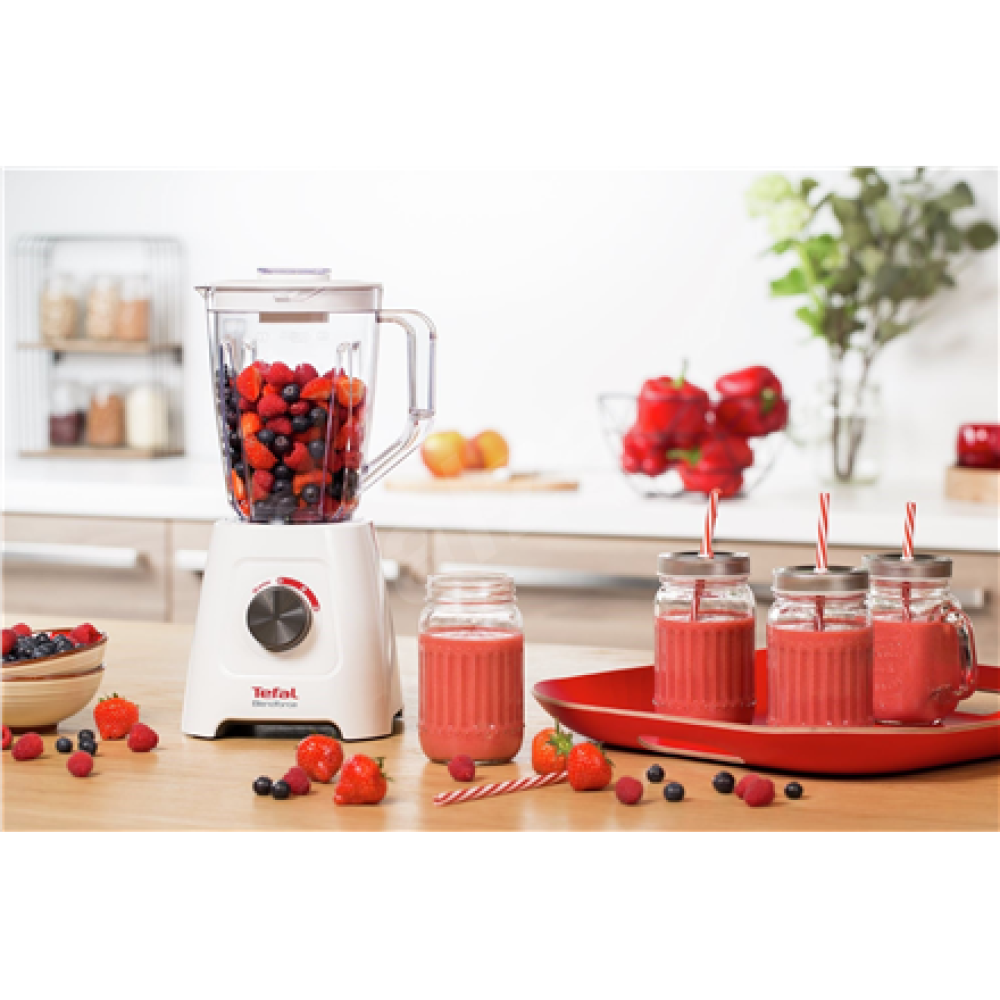 TEFAL , Blender , Blendforce II , Tabletop , 600 W , Jar material Plastic , Jar capacity 2 L , Ice crushing , White
