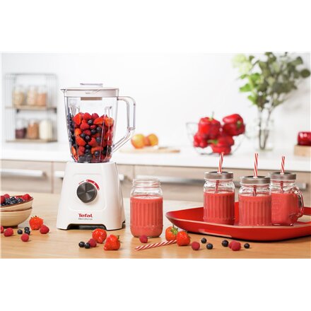TEFAL , Blender , Blendforce II , Tabletop , 600 W , Jar material Plastic , Jar capacity 2 L , Ice crushing , White