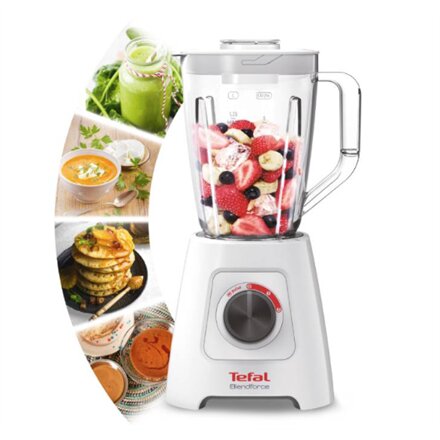 TEFAL , Blender , Blendforce II , Tabletop , 600 W , Jar material Plastic , Jar capacity 2 L , Ice crushing , White
