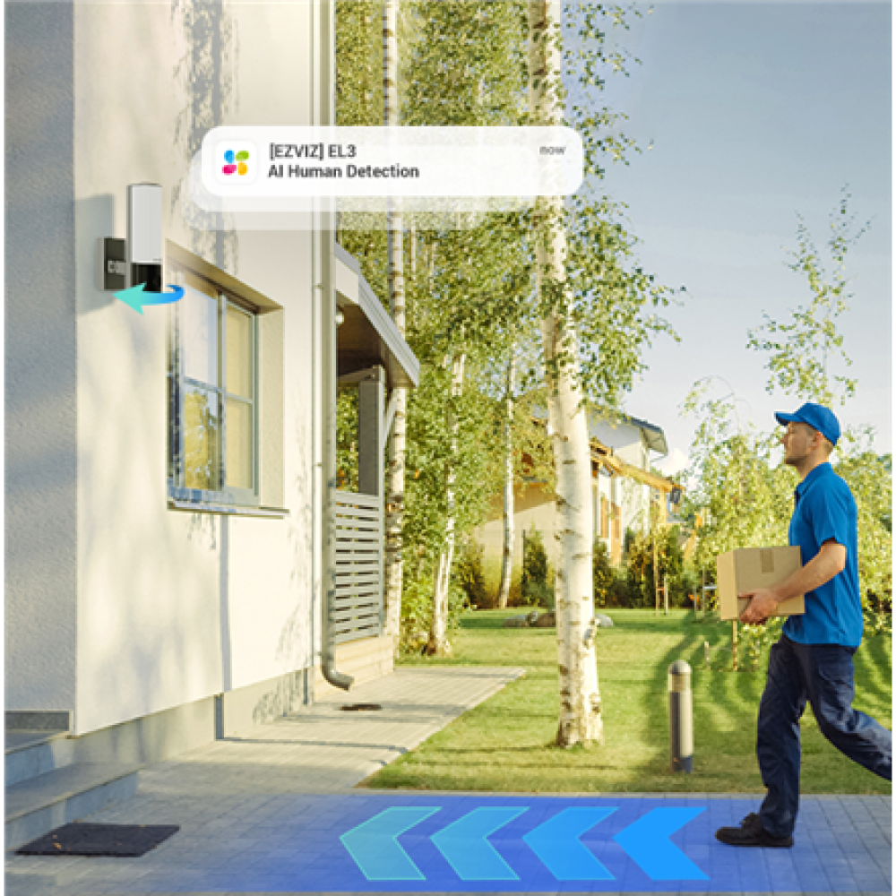 EZVIZ Smart Security Wall-Light Camera , EL3 , 3 MP , 2.8mm , IP65 , H.264/H.265 , MicroSD up to 512GB