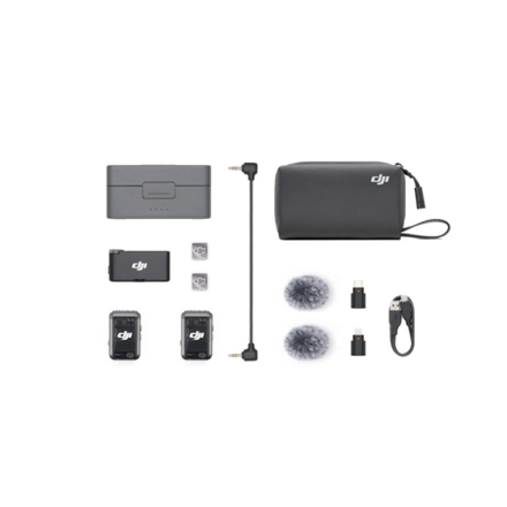 DJI Mic 2 Wireless Microphone System (2TX + 1RX + Charging Case)
