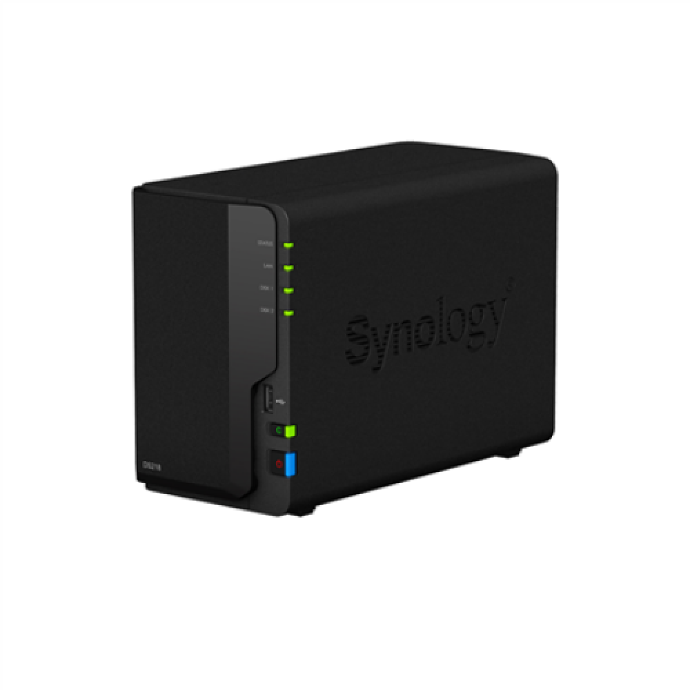 Synology , Tower NAS , DS218 , up to 2 HDD/SSD Hot-Swap , Realtek , Realtek RTD1296 Quad Core , Processor frequency 1.4 GHz , 2 GB , DDR4