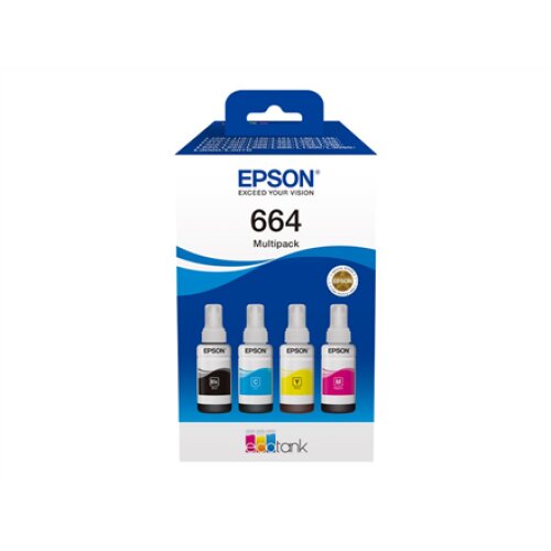 Epson 664 EcoTank 4-colour multipack , Epson C13T66464A , 664 EcoTank 4-colour multipack , Ink tank , Black, yellow, cyan, magenta