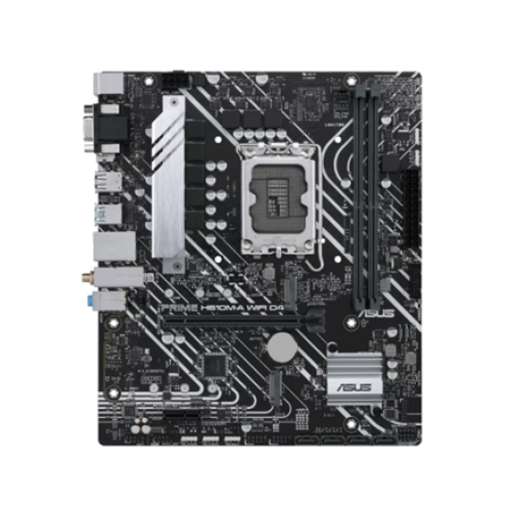 Asus PRIME H610M-A WIFI D4 Processor family Intel, Processor socket LGA1700, DDR4 DIMM, Memory slots 2, Supported hard disk drive interfaces SATA, M.2, Number of SATA connectors 4, Chipset Intel H610, mATX