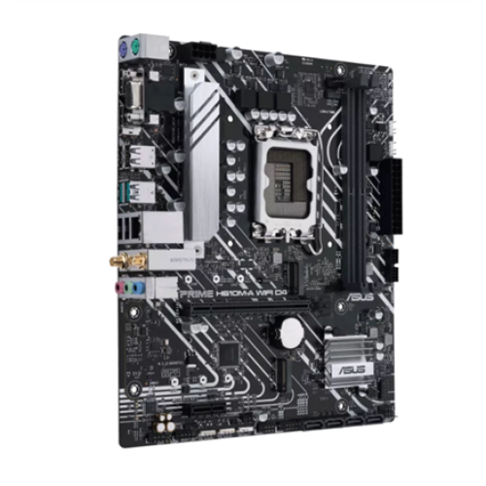 Asus PRIME H610M-A WIFI D4 Processor family Intel, Processor socket LGA1700, DDR4 DIMM, Memory slots 2, Supported hard disk drive interfaces SATA, M.2, Number of SATA connectors 4, Chipset Intel H610, mATX