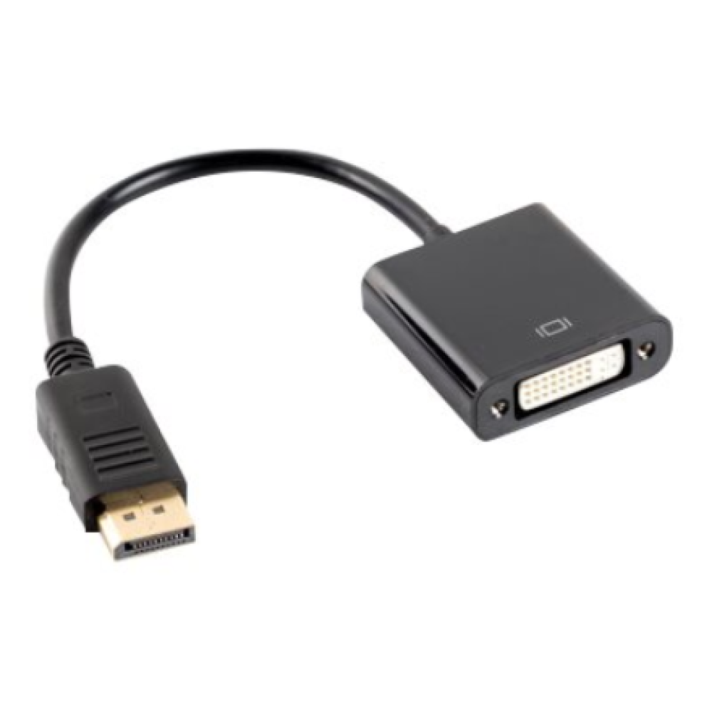 AD-0007-BK Lanberg Adapter Dual Link DisplayPort 1.2 to DVI-I , AD-0007-BK