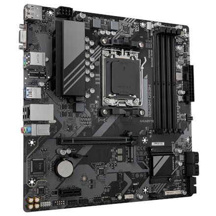 Gigabyte A620M DS3H , Processor family AMD , Processor socket AM5 , DDR5 , Supported hard disk drive interfaces M.2, SATA , Number of SATA connectors 4