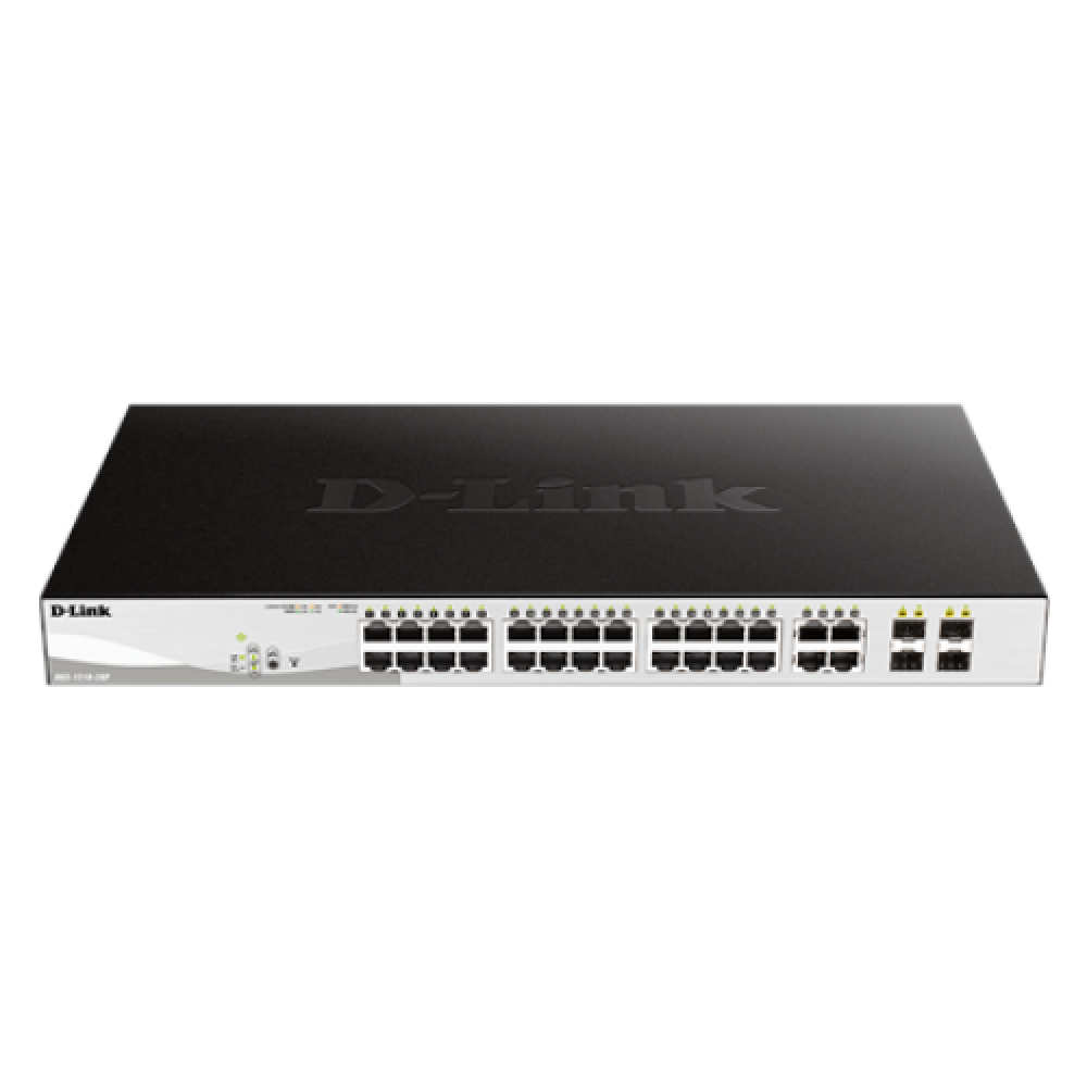 D-Link , 28-Port Gigabit Smart Managed PoE Switch , DGS-1210-28P , Managed L2+ , Desktop , Power supply type External