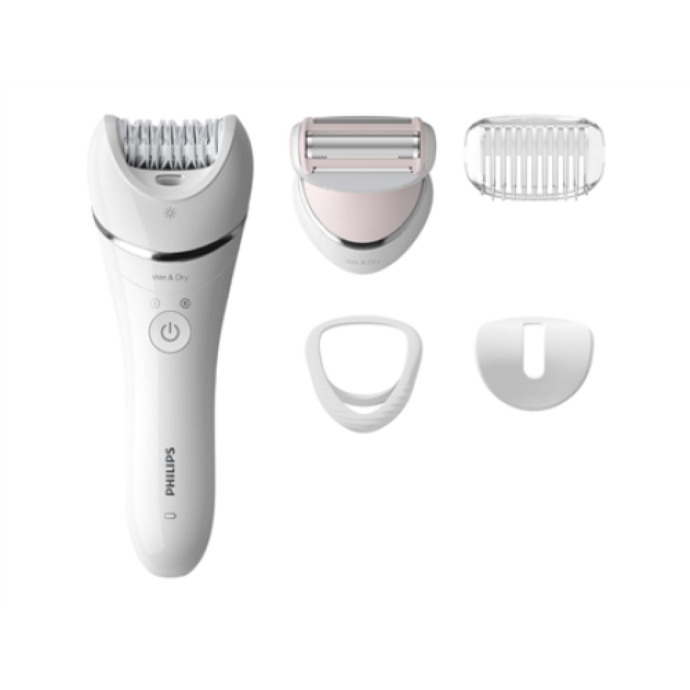 Philips , Epilator , BRE710/00 , Operating time (max) 40 min , Number of power levels N/A , Wet & Dry , White/Pink