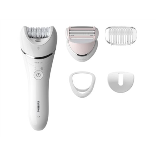 Philips , Epilator , BRE710/00 , Operating time (max) 40 min , Number of power levels N/A , Wet & Dry , White/Pink