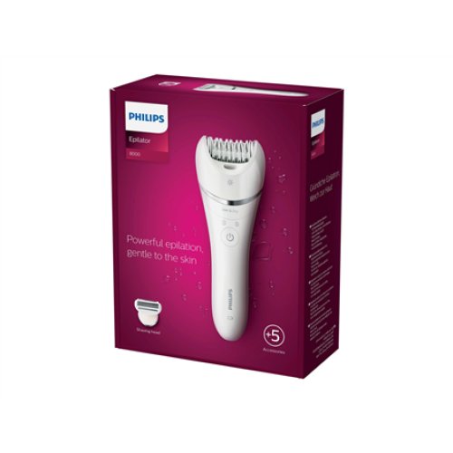 Philips , Epilator , BRE710/00 , Operating time (max) 40 min , Number of power levels N/A , Wet & Dry , White/Pink