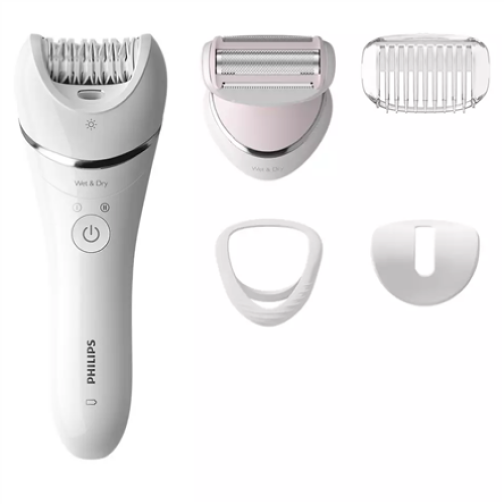 Philips , Epilator , BRE710/00 , Operating time (max) 40 min , Number of power levels N/A , Wet & Dry , White/Pink