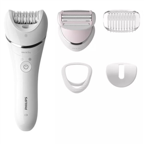 Philips , Epilator , BRE710/00 , Operating time (max) 40 min , Number of power levels N/A , Wet & Dry , White/Pink