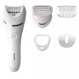 Philips , Epilator , BRE710/00 , Operating time (max) 40 min , Number of power levels N/A , Wet & Dry , White/Pink