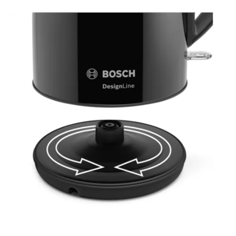 Bosch , Kettle , DesignLine TWK3P423 , Electric , 2400 W , 1.7 L , Stainless steel , 360° rotational base , Jet black polished