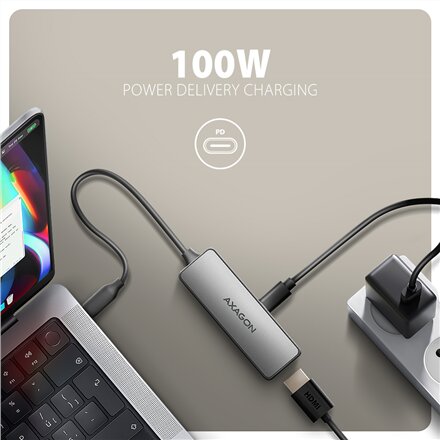 AXAGON Active converter RVC-HI8KPD, 100 W , USB Type-C to HDMI