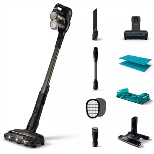 Philips , Vacuum cleaner , XC8349/01 Aqua Plus , Cordless operating , Handstick , - W , 25 V , Operating time (max) 80 min , Black , Warranty 24 month(s)