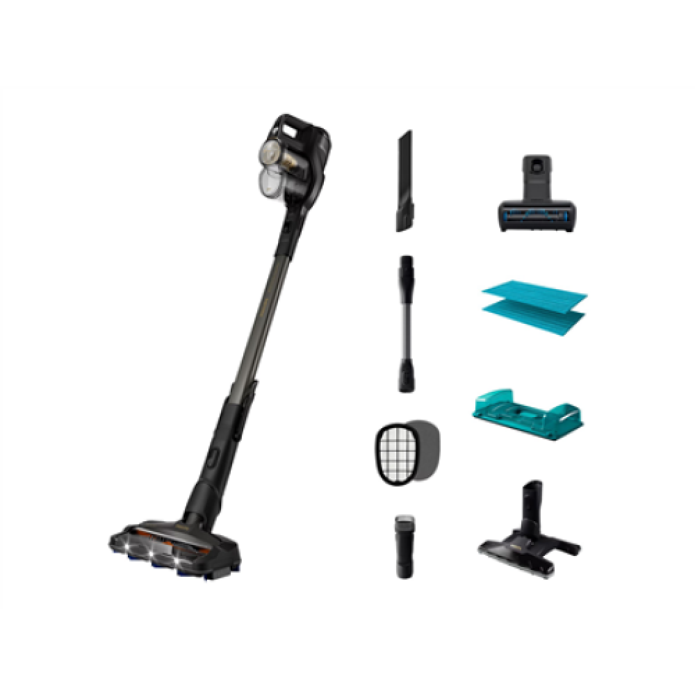 Philips , Vacuum cleaner , XC8349/01 Aqua Plus , Cordless operating , Handstick , - W , 25 V , Operating time (max) 80 min , Black , Warranty 24 month(s)