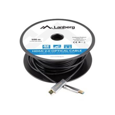 Lanberg CA-HDMI-20FB-1000-BK , HDMI to HDMI , 100 m
