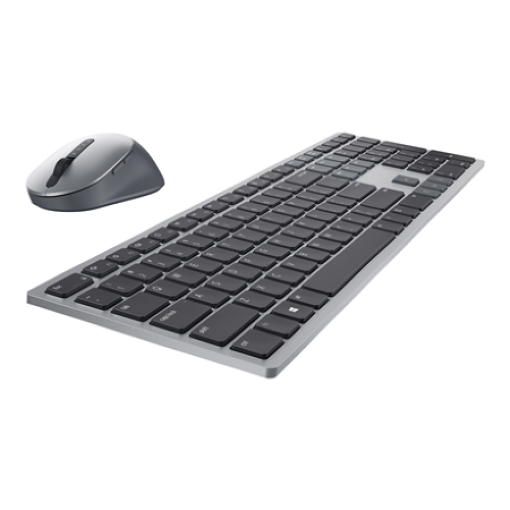 Dell Premier Multi-Device Keyboard and Mouse , KM7321W , Keyboard and Mouse Set , Wireless , Ukrainian , Titanium Gray , 2.4 GHz, Bluetooth 5.0