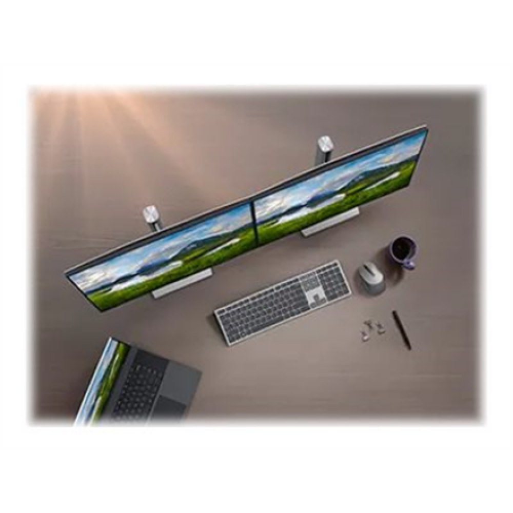 Dell Premier Multi-Device Keyboard and Mouse , KM7321W , Keyboard and Mouse Set , Wireless , Ukrainian , Titanium Gray , 2.4 GHz, Bluetooth 5.0