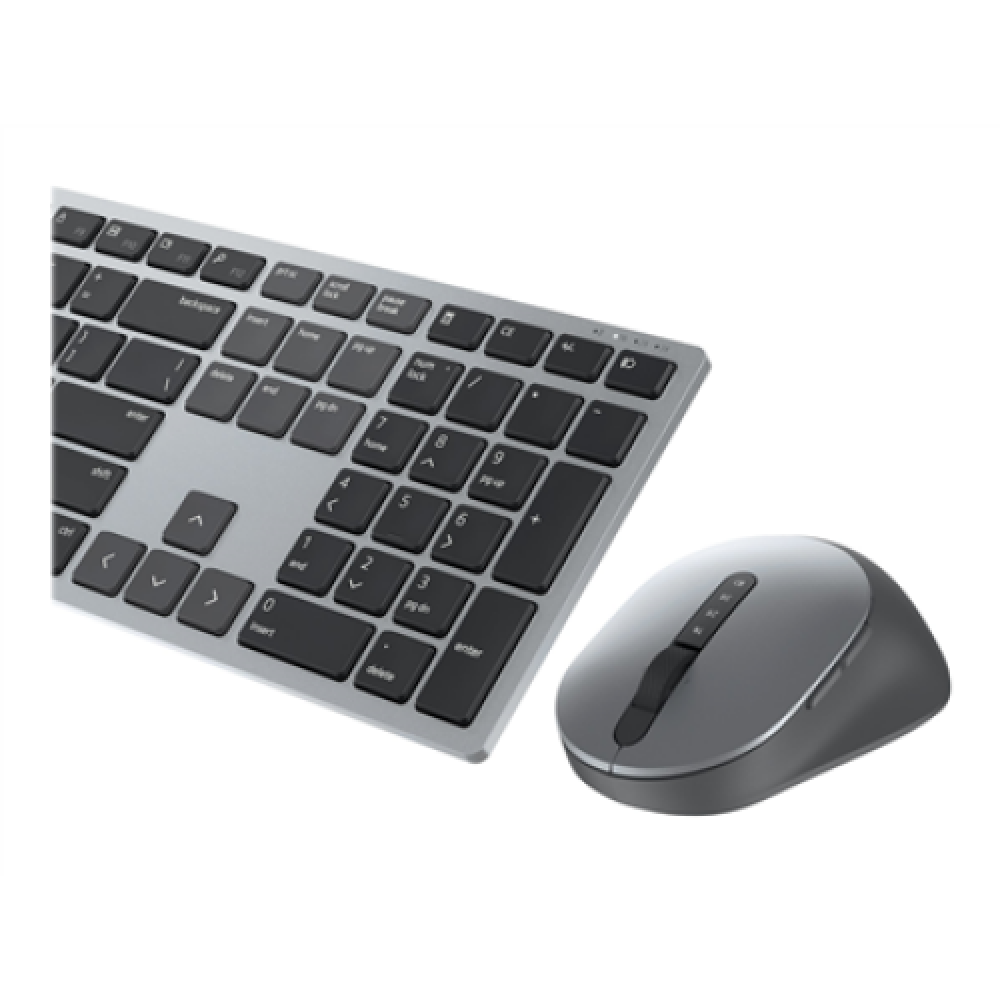 Dell Premier Multi-Device Keyboard and Mouse , KM7321W , Keyboard and Mouse Set , Wireless , Ukrainian , Titanium Gray , 2.4 GHz, Bluetooth 5.0