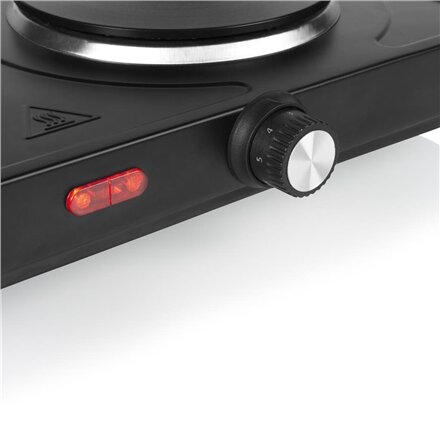 Tristar Table Hob , KP-6152 , Number of burners/cooking zones 2 , Electric , Black