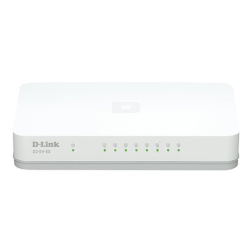 D-Link , Switch , GO-SW-8G/E , Unmanaged , Desktop , Gigabit Ethernet (copper) ports quantity 8