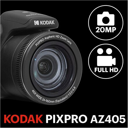 Kodak , Digital Camera , Pixpro AZ405 , 16 MP , Optical zoom 40x x , Display diagonal 3 , Video recording , Black