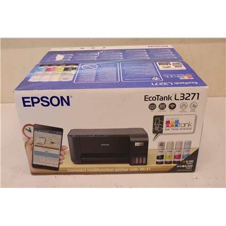 SALE OUT. Epson EcoTank L3271 Inkjet Printer , SALE OUT. Epson Multifunctional printers , EcoTank L3271 , Inkjet , Colour , A4 , Wi-Fi , Black , DAMAGED PACKAGING