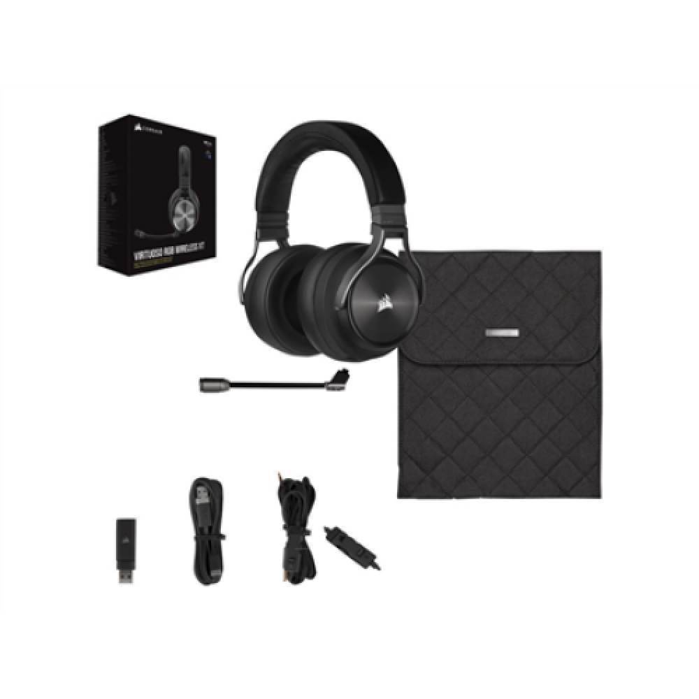 Corsair , High-Fidelity Gaming Headset , VIRTUOSO RGB WIRELESS XT , Wireless/Wired , Over-Ear , Wireless , Black