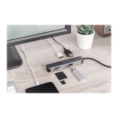 Digitus , USB-C Dock , DA-70891 , Dock , USB 3.0 (3.1 Gen 1) ports quantity 2 , HDMI ports quantity 1