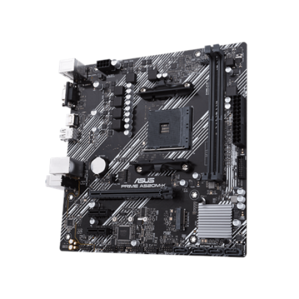 Asus , PRIME A520M-K , Processor family AMD , Processor socket AM4 , DDR4 , Memory slots 2 , Supported hard disk drive interfaces M.2, SATA , Number of SATA connectors 4 , Chipset AMD A , Micro ATX
