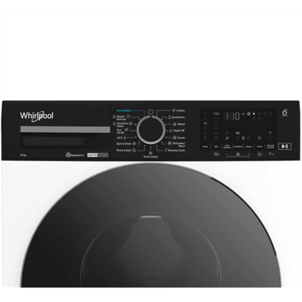Whirlpool Washing Machine , WPM 07W ADS EE , Front loading , Energy efficiency class A , Washing capacity 10 kg , 1400 RPM , Depth 58 cm , Width 60 cm , Display , Digital , Steam function , White