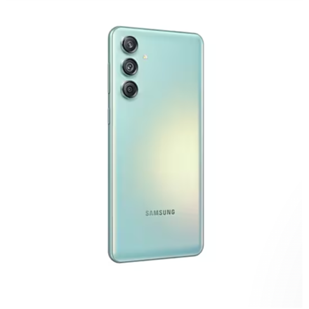 Samsung Galaxy , M55 M556 , Light Green , 6.6 , Super AMOLED+ , 1080 x 2400 pixels , Internal RAM 8 GB , 128 GB , Dual SIM , 5G , Main camera resolution 50+8+2 MP , Secondary camera resolution 50 MP , Android , 14