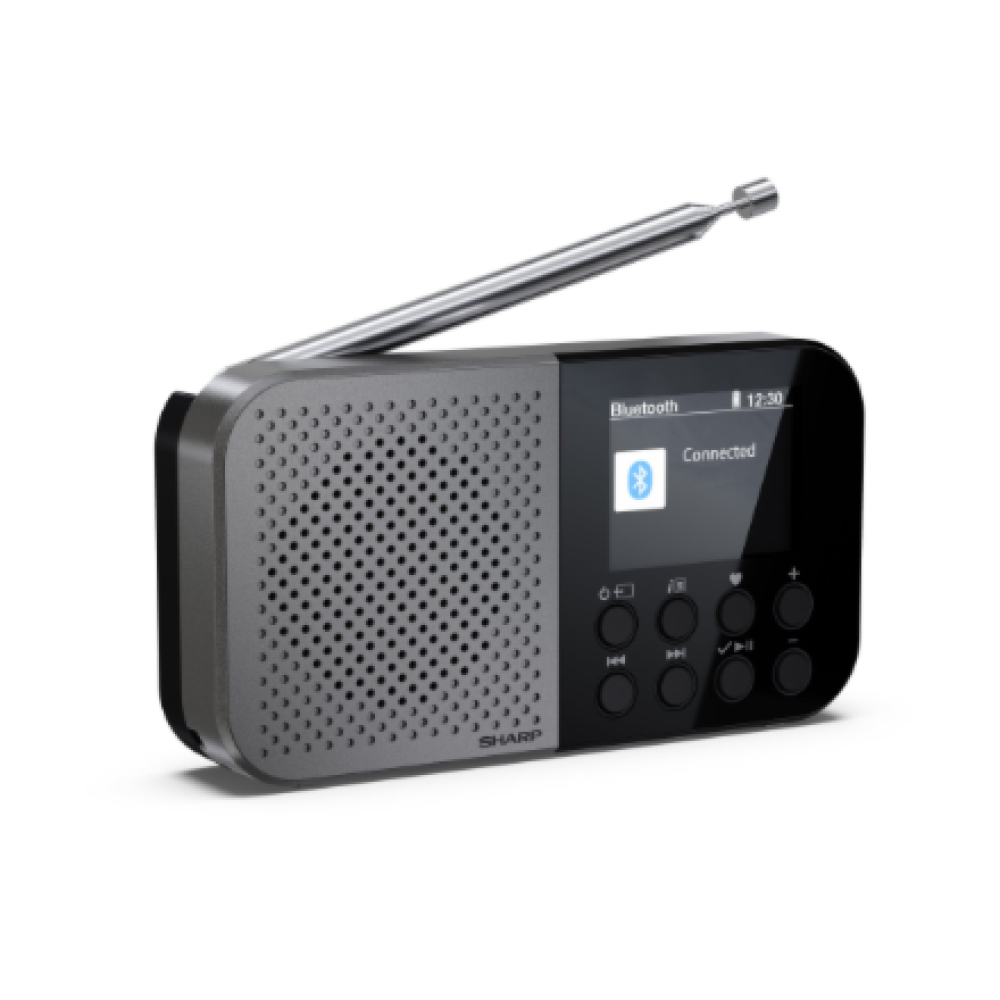 Sharp OSAKA Pocket/Handheld Portable Digital Radio , DR-P520(GY) , Bluetooth