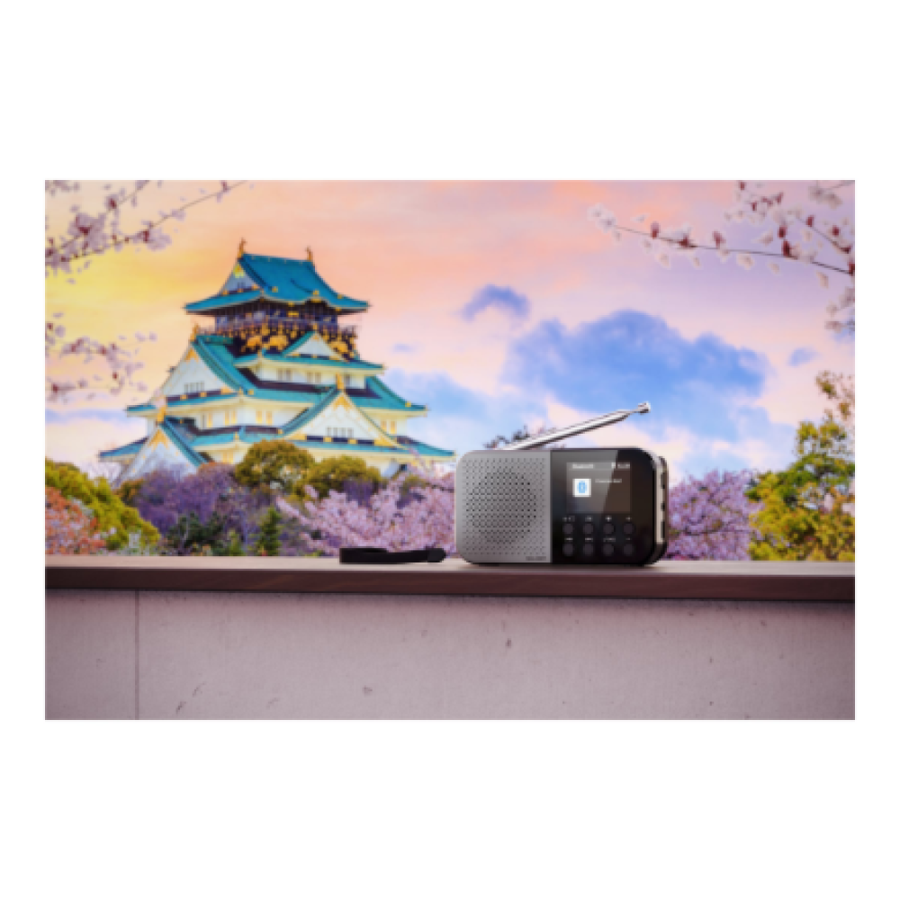 Sharp OSAKA Pocket/Handheld Portable Digital Radio , DR-P520(GY) , Bluetooth