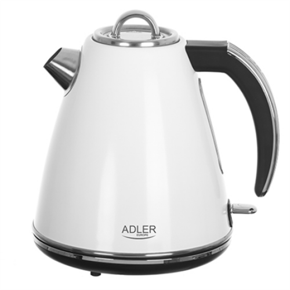 Adler Kettle AD 1343 Electric, 2200 W, 1.5 L, Stainless steel, 360° rotational base, White