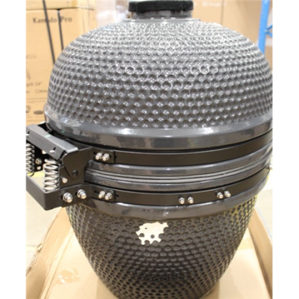 SALE OUT. TunaBone 21 Grill, Dark grey , TunaBone , Kamado classic 21 grill , DAMAGED PACKAGING, BIT OF CERAMIC COATING SURFACE IS CHIPPED OFF, MISSING TWO NUTS OF HOOD HANDLE