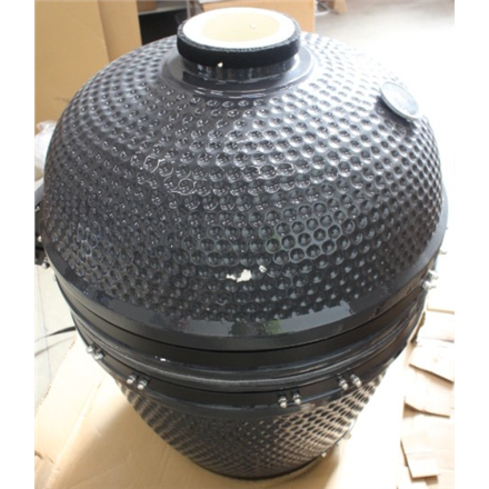 SALE OUT. TunaBone , Kamado classic 21 grill , Dark grey , DAMAGED PACKAGING AND DAMAGED BODY PAINT