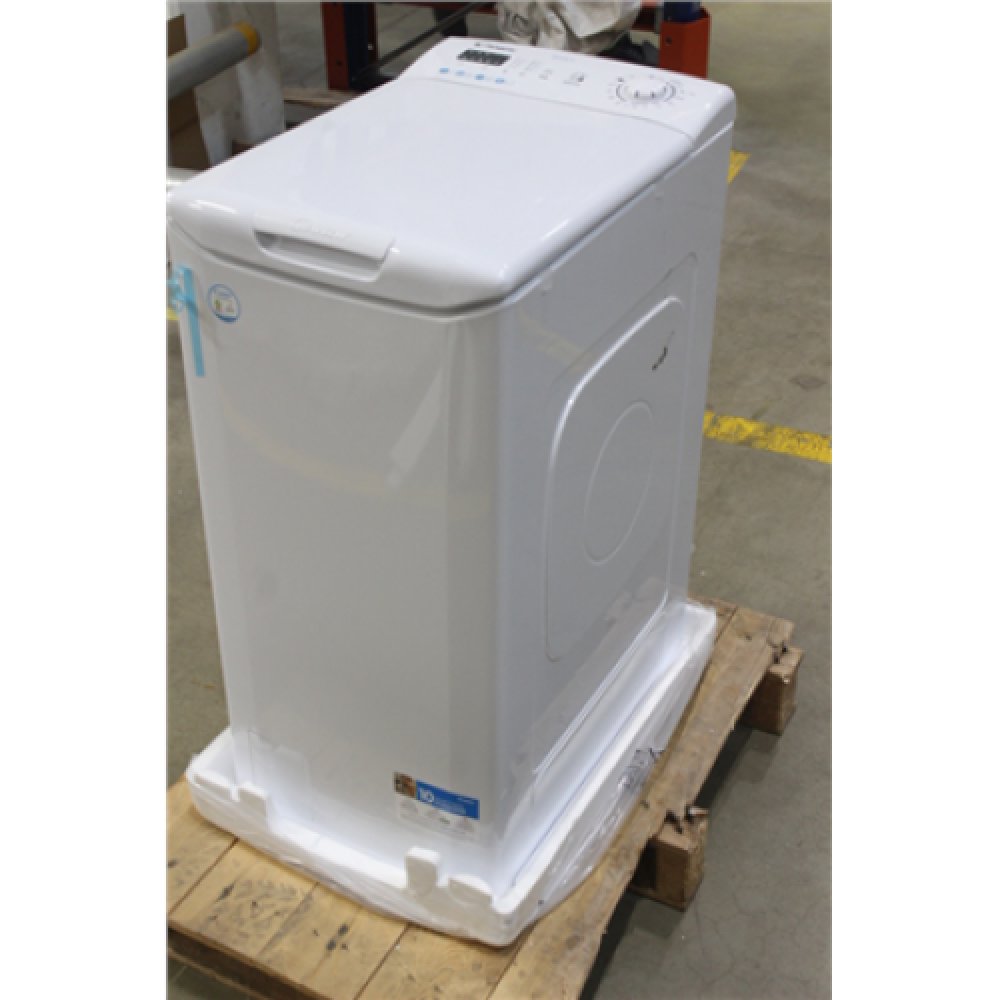 SALE OUT. Candy CST 07LET/1-S Washing Machine, E, Top loading, Depth 60 cm, 7 kg, White SCRATCHED, DAMAGED PAINT ON SIDE , Washing Machine , CST 07LET/1-S , Energy efficiency class E , Top loading , Washing capacity 7 kg , 1000 RPM , Depth 60 cm , Width 4