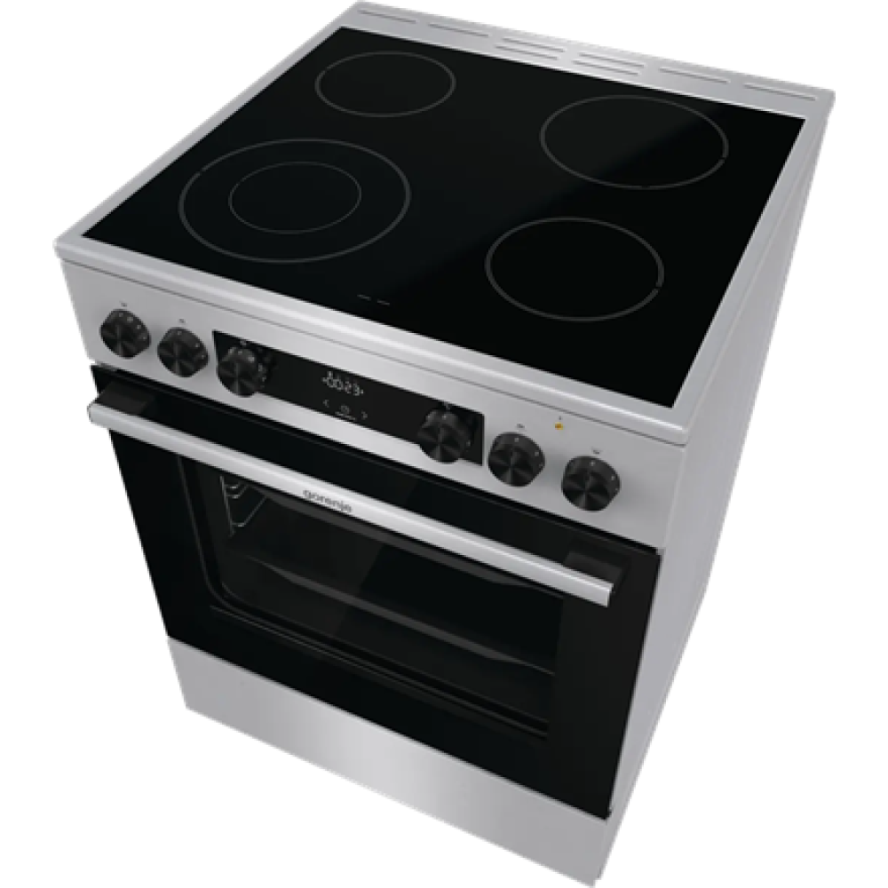 Gorenje GECS6C70XC , Cooker , Hob type Ceramic , Oven type Electric , Stainless steel , Width 60 cm , Grilling , Depth 60 cm , 71 L