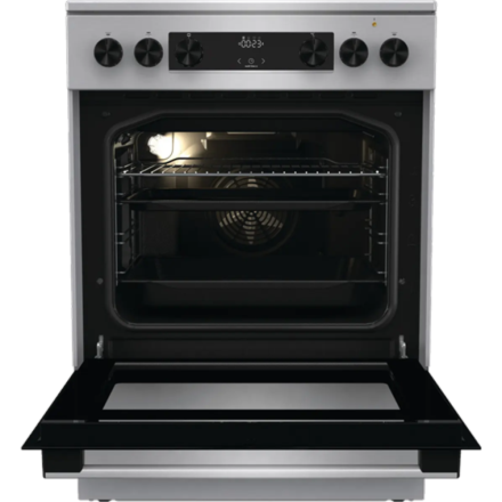 Gorenje GECS6C70XC , Cooker , Hob type Ceramic , Oven type Electric , Stainless steel , Width 60 cm , Grilling , Depth 60 cm , 71 L