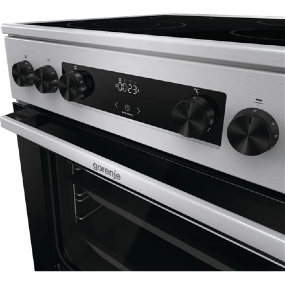 Gorenje GECS6C70XC , Cooker , Hob type Ceramic , Oven type Electric , Stainless steel , Width 60 cm , Grilling , Depth 60 cm , 71 L